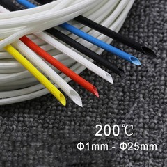 Φ1mm~25mm Silicon Fiber Glass Insulated Tube Braided High Temperature Sleeving