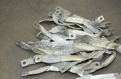 1/2 Inch Tubular Tinned Braided Copper Ground Wire & Lugs Lot of 3 Ground Strap