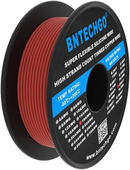 18 Gauge Silicone Wire Spool 250 ft Red Flexible 18 AWG Stranded Tinned Copper W