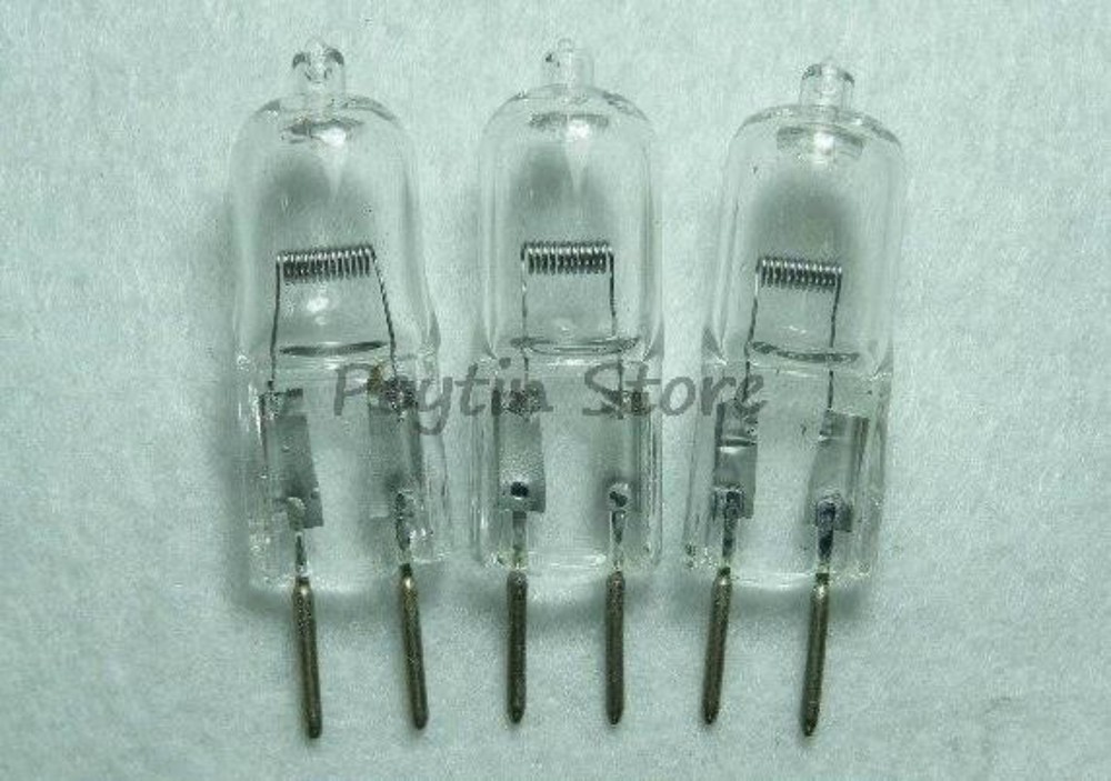 10Pcs Warm Yellow Small Bead 2-Pin Light Bulb G6.35 12V 20W 35W 50W 75W 100W
