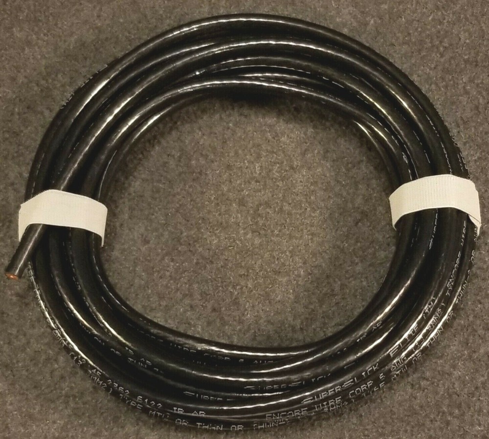 Encore Superslick THHN THWN-2 6 AWG GAUGE NYLON COPPER BUILDING WIRE T90 23Ft