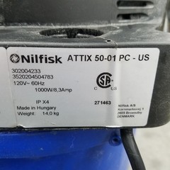 Nilfisk ATTIX 50-01 Wet/Dry Vacuum, 12 Gallon, 120V, 60Hz. – PARTS ONLY