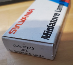 New QTY 10 SYLVANIA BULB 382 Miniature Indicator Lamps 14V 1W-BOX OF 10