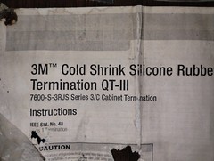 3M 7621-S-2-3-RJS-10GT Cold Shrink QT-III 5/8 KV for #2/0 AWG Termination Kit