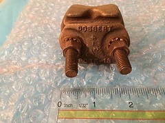 Dossert Bronze grounding clamp GPC75-13 same Burndy Gar 1426 cable to post /pipe