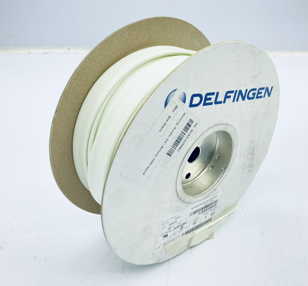 DELFINGEN AG-155 NU-SLEEVE ACRYLIC COATED FIBERGLASS SLEEVING 5/8″ 80FT GRADE A