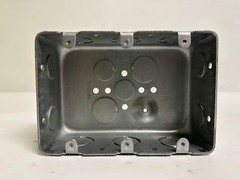 10 PK New Garvin MGSB-3 Open 3-Gang Steel Electrical Switch Box, 2-1/8″ Deep