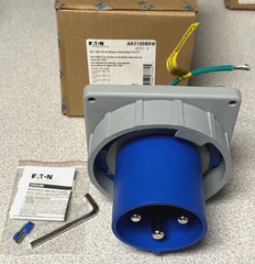 NEW Eaton Arrow Hart AH3100B6W Pin & Sleeve Inlet 100A 250VAC 2 Pole 3 Wire