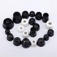 Black/White Round Rubber Feet Instrument Case Feet With Steel Washer Duty Foot