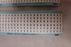 BRADY PORTA-PACK WIRE MARKER WM-K “K” ~ 44-33 / 44-20 REFILL CARDS PACK OF 31