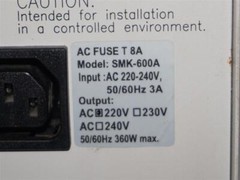 Powercom SMK-600A SMK600A UPS Power Supply AC220-240V 3A AC 220V 360W Max.