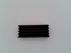 UNBRANDED RECTANGULAR BLACK SPACER PLASTIC WITH RIDGES A0000277095 1/PACK