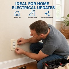 96Pcs NO Equipment Ground Protected Outlet Receptacle Stickers, Small 0.25 x …