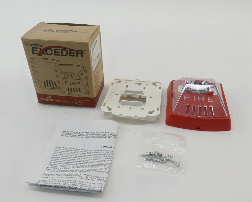 Cooper STR 127380 Wheelock Exceder Fire Alarm Strobe Wall Mount 12/24VDC – NE…