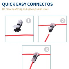 Low Voltage Wire Connectors Quick Solderless Wire Splice Connector 1/2/3 Way 24X