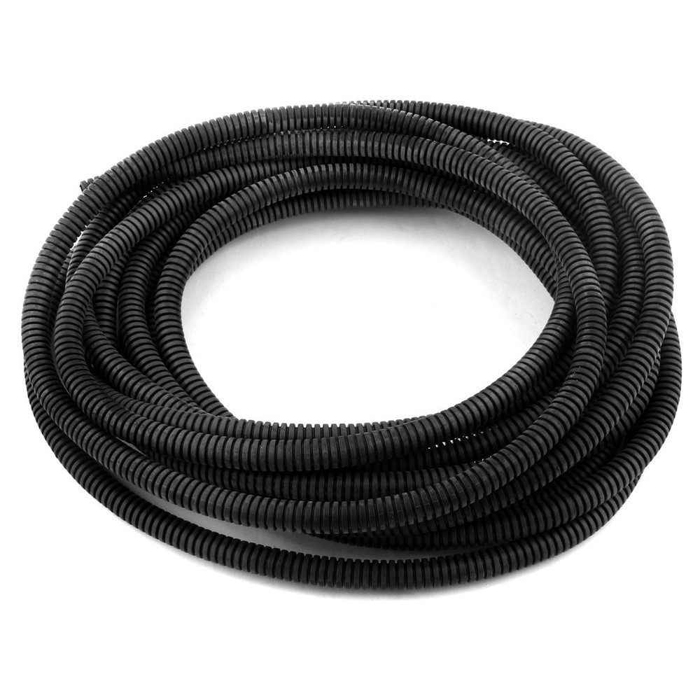6 M 8×10 mm Plastic Flexible Corrugated Conduit Tube for Garden,Office Black