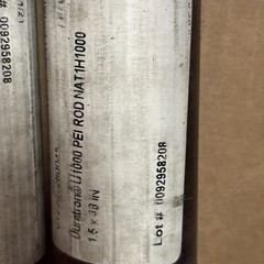Mitsubishi Duratron U1000 PEI Ultem Rod 1.5″ Dia x 48″ Long – Lot of 3 (12ft Tot