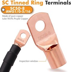 1/0 Gauge Wire Copper Clad Aluminum CAA Car 40ft Red/Black with Fuse Holder