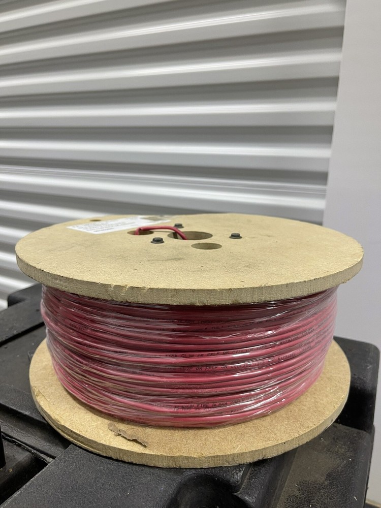 18AWG Solid Bare Copper 2 Conductor Shielded Plenum Red, Fire Alarm Cable 1000′