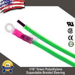 5 FT. 1/16″ Green Expandable Wire Cable Sleeving Sheathing Braided Loom Tubing