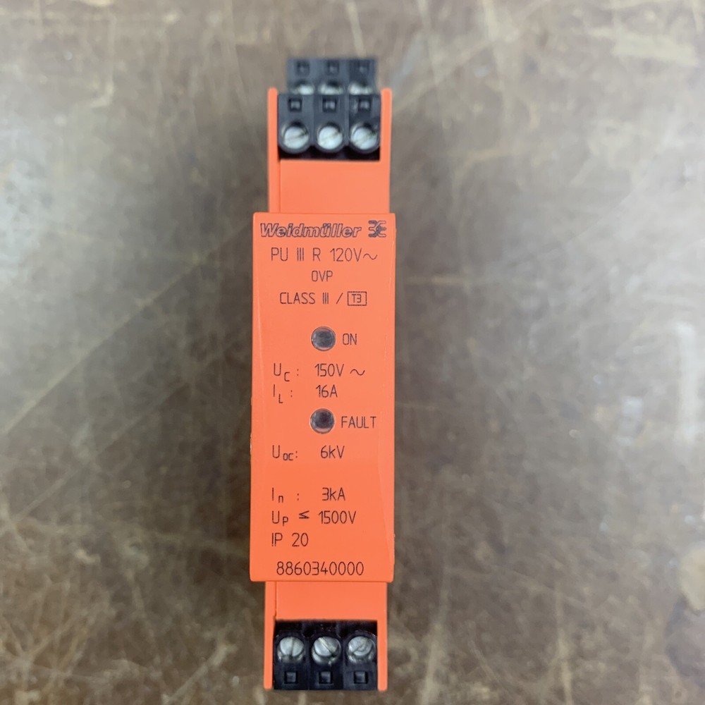 WEIDMULLER 8860340000 OVERLOAD PROTECTION 120V VI