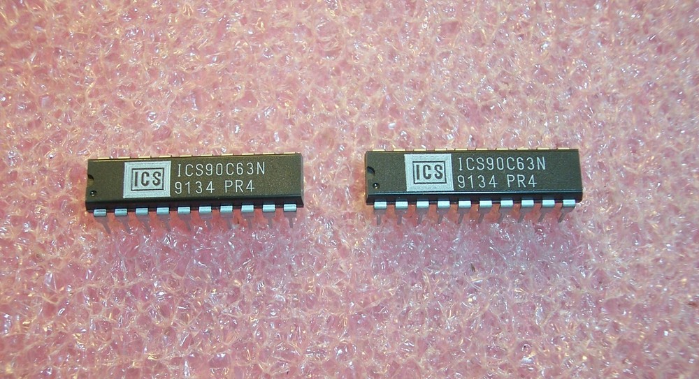 QTY (4) ICS90C63N ICS 20 PIN DIP DUAL VIDEO CLOCK GENERATOR NOS