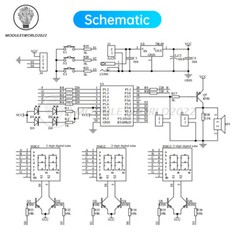 6-bit LED Digital Electronic Clock DIY Kit 51 Microcontroller Circuit Board Kit