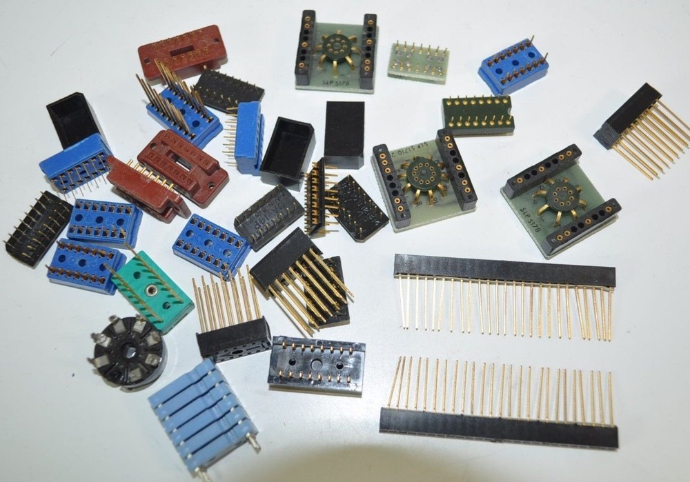 Nice Lot of Various Component Sockets Plug-ins 16P 18P Long & Short Pins +++
