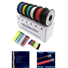 Flexible 20 AWG Silicone Hook-Up Wire – 10ft Spools in 6 Colors with Insulation