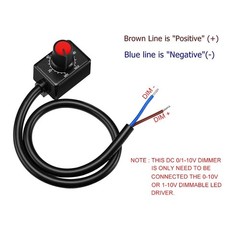 2pc DC 0/1-10V LED Dimmer Mini Controller Rotary Switch PWM Dimming for Driver