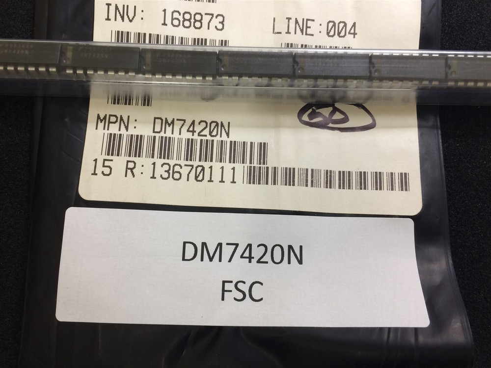 DM7420N FSC SN7420N 7420N IC NAND GATE 4-INPUT TTL PDIP14 6 PIECES