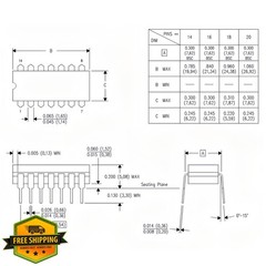 VANXY 20pc CD40106BE DIP-14 CMOS Hex Inverter IC