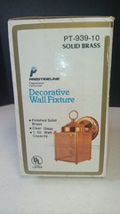 PRESTIGELINE Polished Solid Brass Square Wall Lantern FREE SHIPPING