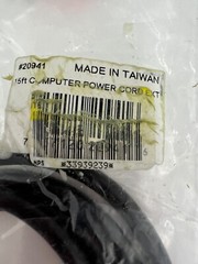QTY 7 Cables to Go 15ft 18 AWG Computer Power Cable 20941