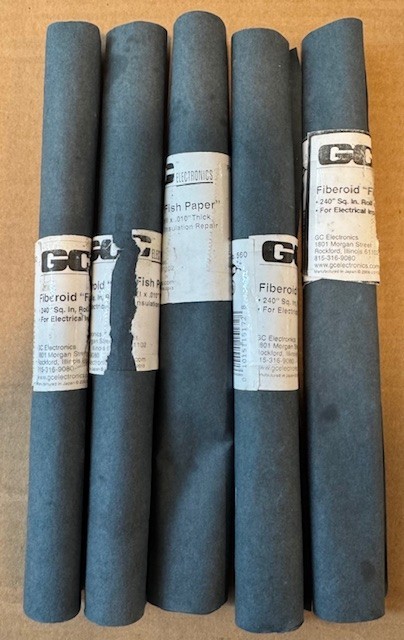 GC ELECTRONICS 560 FIBEROID FISH PAPER FOR ELECTRICAL INSULATION 240” 5 Lot
