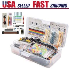 830 Tie Point Solderless Breadboard Kit MB-102 Power Supply Module Jumper Cable