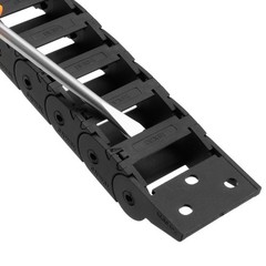 Drag Chain Cable Carrier Open Type with End Connectors 15X30mm 1 Meter Plastic