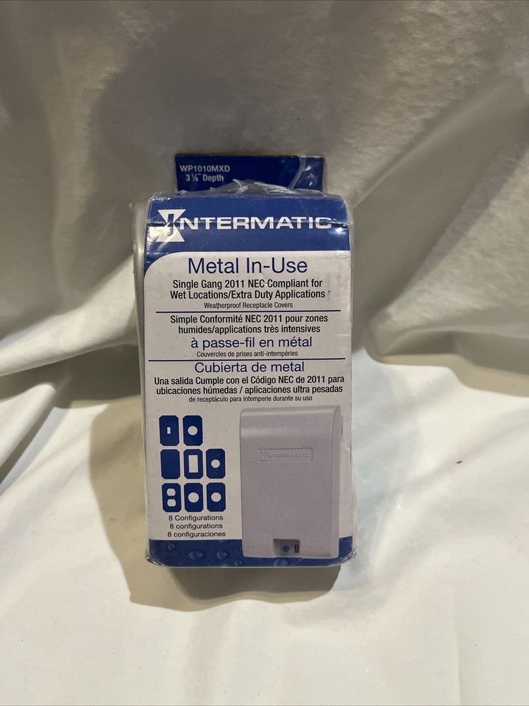 NEW INTERMATIC WP1010MXD METAL-IN-USE RECEPTACLE COVER 3-1/8″ DEPTH