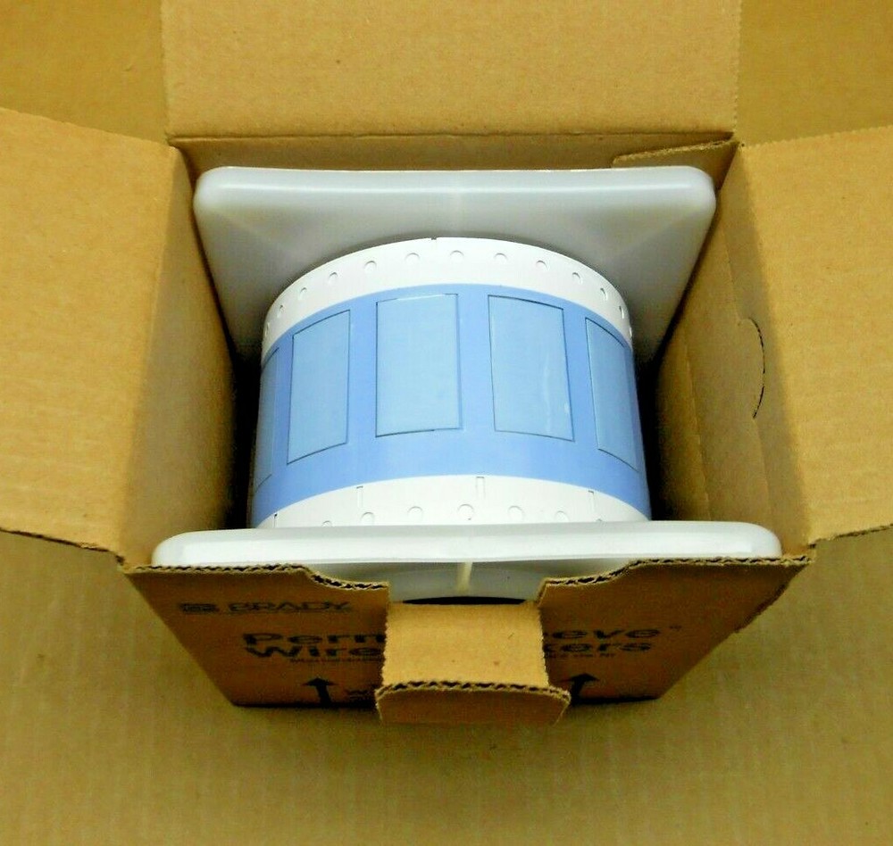 ROLL OF 250 NEW BRADY PS-500-150-WT-S WRITE ON WHITE WIRE MARKER SLEEVE(2 AVAIL)