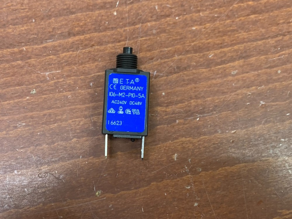 Circuit Breaker Thermal 500mA 5A 250VAC 48VDC 106-M2-P10-5A