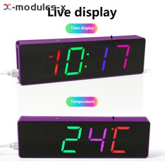 4Digit DIY Electronic Clock Kit LED Digital Clock Time Temperature Date Display