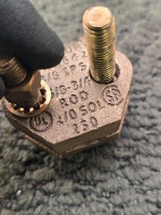Burndy GAR6429 3/8″ IPS Mechanical Grounding Connector 2/0 AWG STR to 250 kcmil