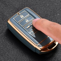 Soft TPU Key Fob Case Protector for 2018-2023 Acura MDX RDX RLX ILX TLX in Gold