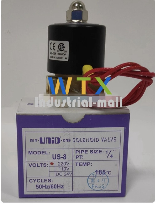 1pc For US-8 220V direct acting high temperature solenoid valve new &lin