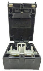 NEXANS LANMARK INDUSTRY IP65/67 OUTLET KIT 2 SNAP-IN CATEGORY 6A BLACK WALL BOX