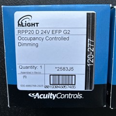 Acuity Controls nLIGHT Air RPP20 OCCUPANCY CONTROLLED DIMMING RPP20 D 24V EFP G2