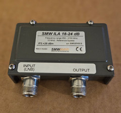 SMW Swedish Microwave L-Band In-Line Amp, 18-24dB, 50 ohms