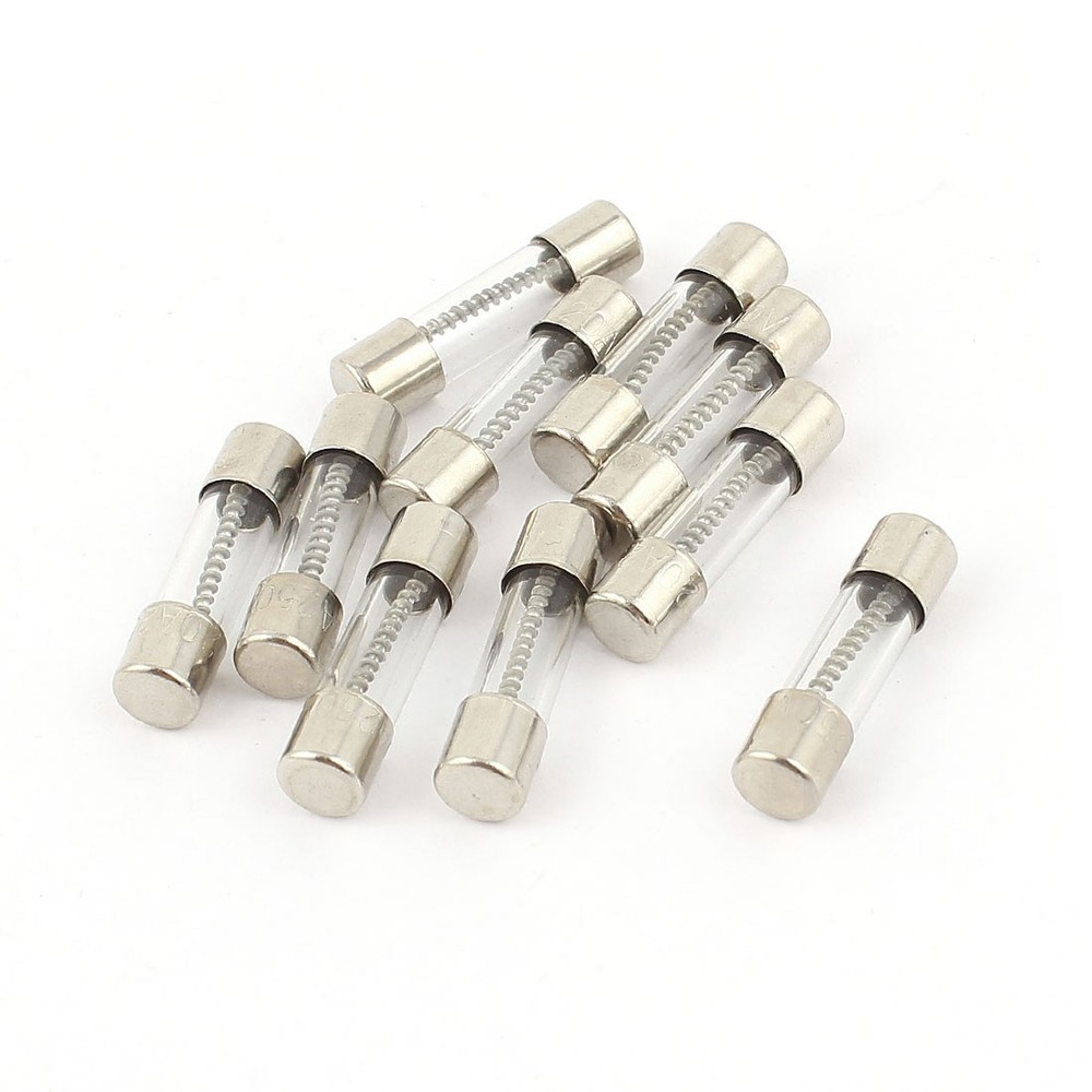 10 Pcs 250V 20A 20Slow Blow Glass Fuses Tubes 5mm x 20mm