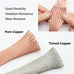 Pure Copper / Tinned Copper Shielding Braided Sleeve Cable Sleeving 2mm – 28mm