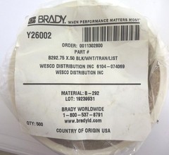 Brady Vinyl Self-Laminating Solid Numbers Wire Markers #5 (Lot of 1500, 3 Rolls